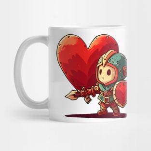 Little Knight fights for love on Valentine's Day Mug